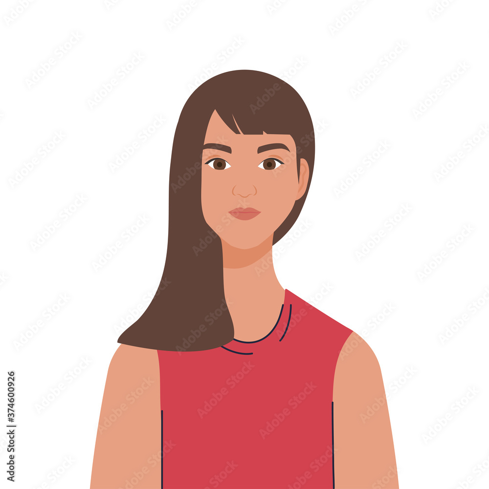 woman cartoon design, Girl female person people human and social media theme Vector illustration woman cartoon design, Girl female person people human and social media theme Vector illustration