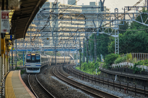 横浜市保土ヶ谷駅のプラットフォームと湘南新宿ライン photo