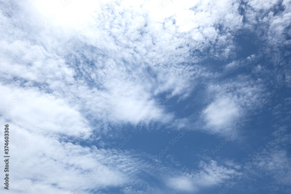 The sky with white clouds The sky with white clouds