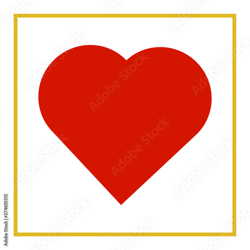 Free Download Beautiful red heart. Vector flat illustration.Valentine's Day. - GFXLoad