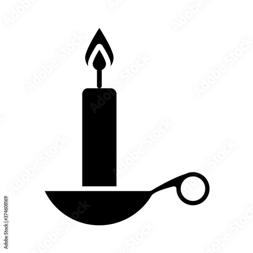 Isolated candle silhouette style icon vector design