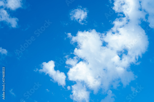 Clouds in a blue cloudy sky