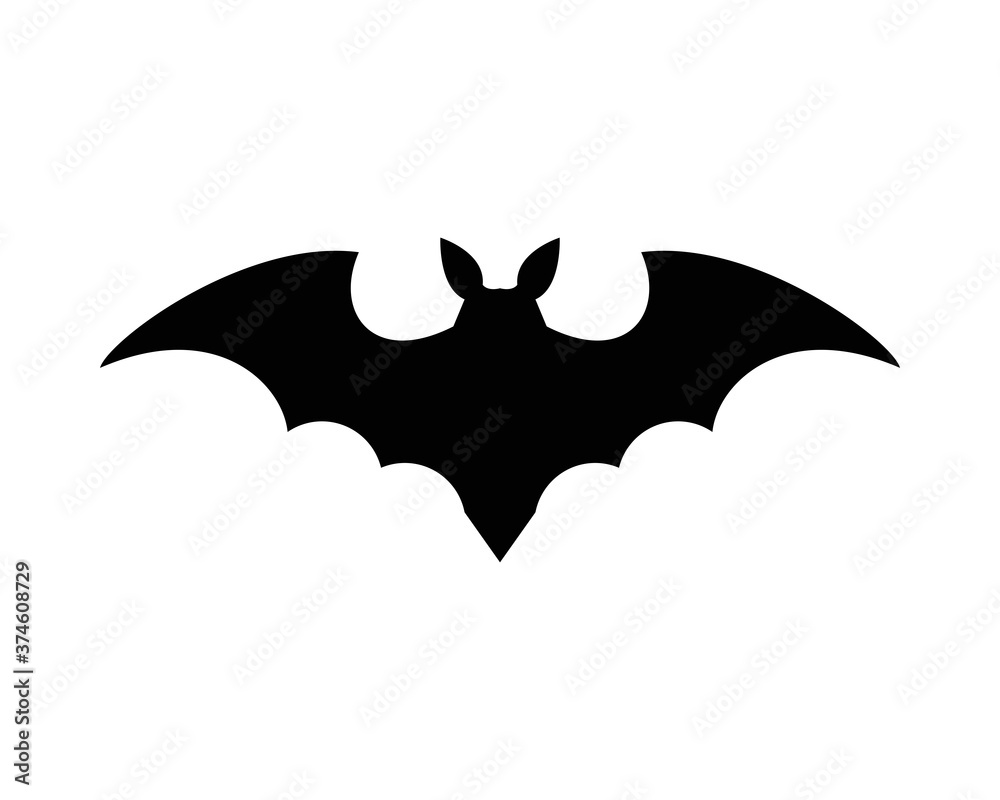Fototapeta premium Halloween bat silhouette vector design
