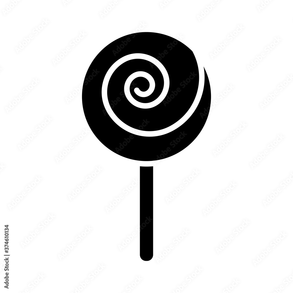 Isolated sweet candy silhouette style icon vector design Isolated sweet candy silhouette style icon vector design