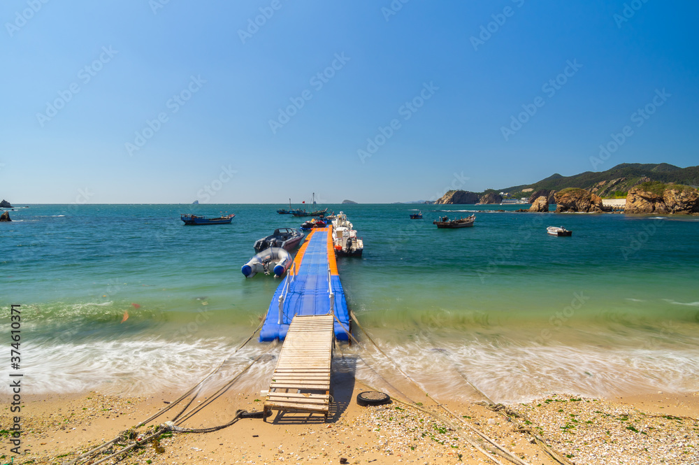 The scenery of Dalian Golden Stone National Geopark and Coastal Road in late Summer The scenery of Dalian Golden Stone National Geopark and Coastal Road in late Summer