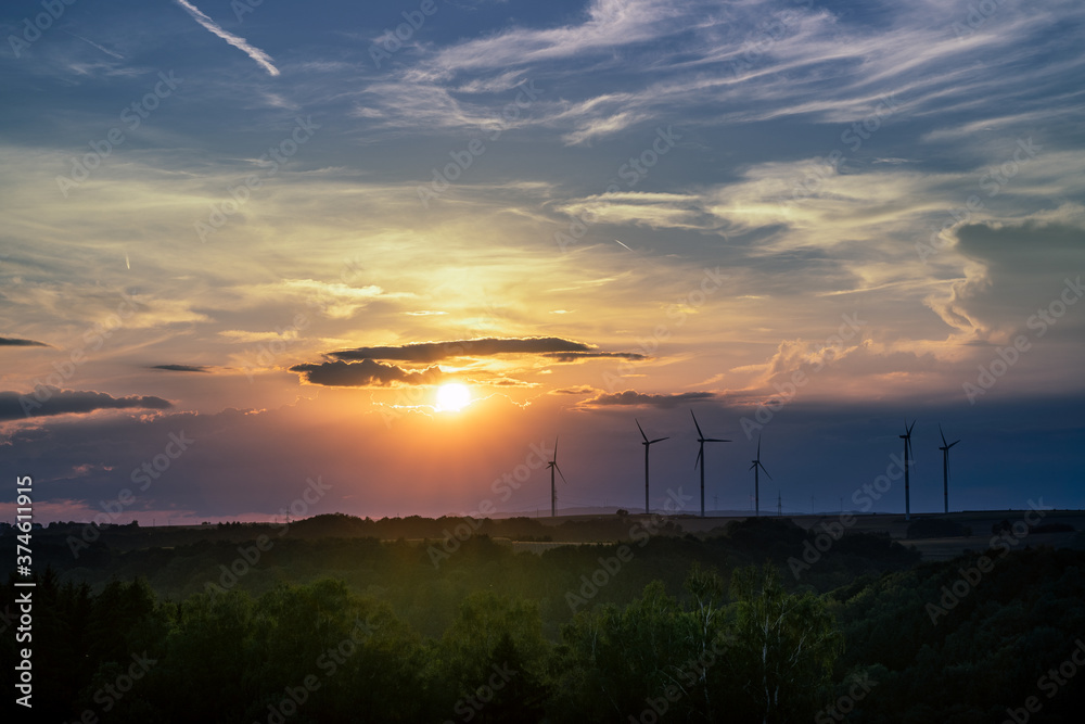 Fototapeta premium Sunset over The Field