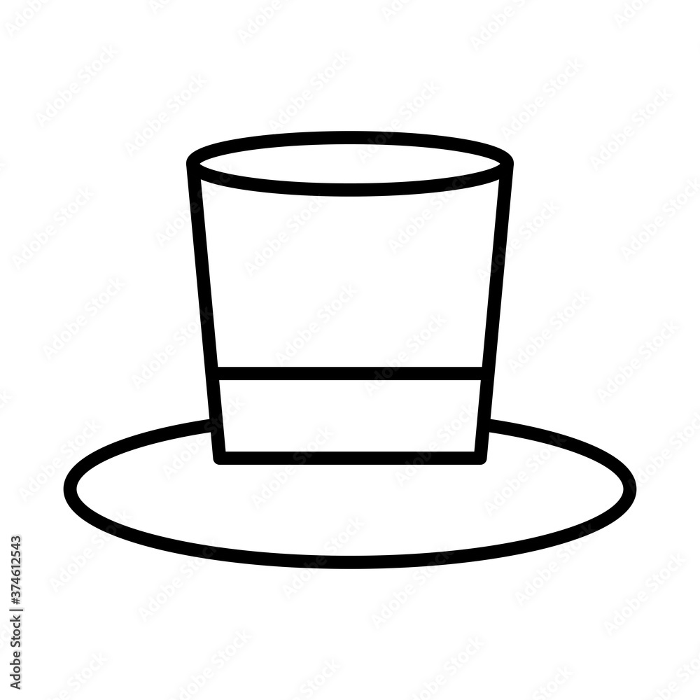 Isolated hat line style icon vector design Isolated hat line style icon vector design