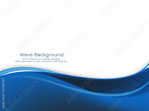 Modern blue wave design background