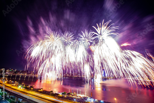 Dadaocheng Valentine's Day Fireworks Show 2020 in Taipei, Taiwan photo