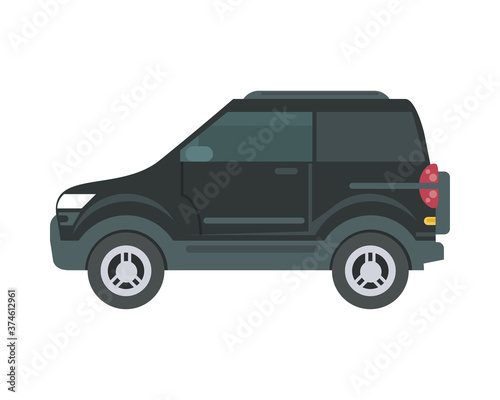 Isolated black car vector design