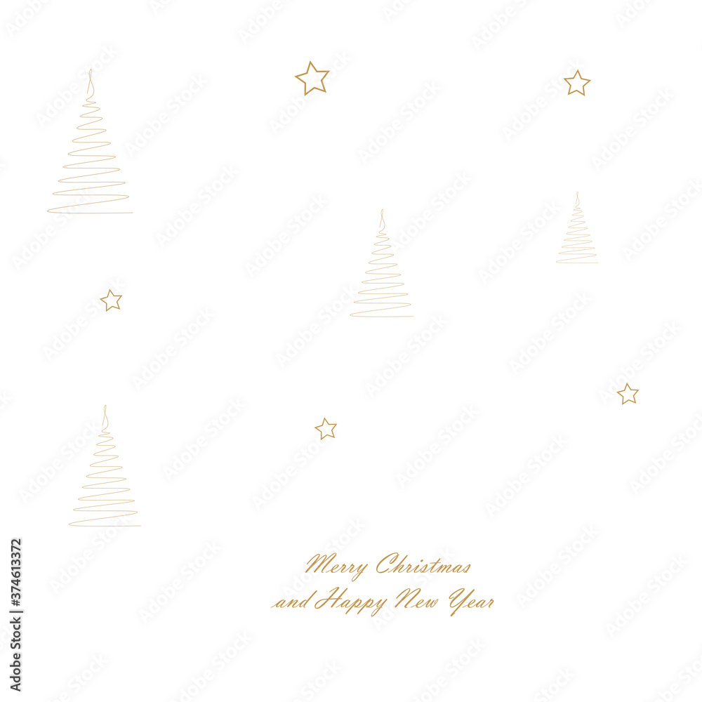 Obraz premium Christmas card. Golden design vectore illustration