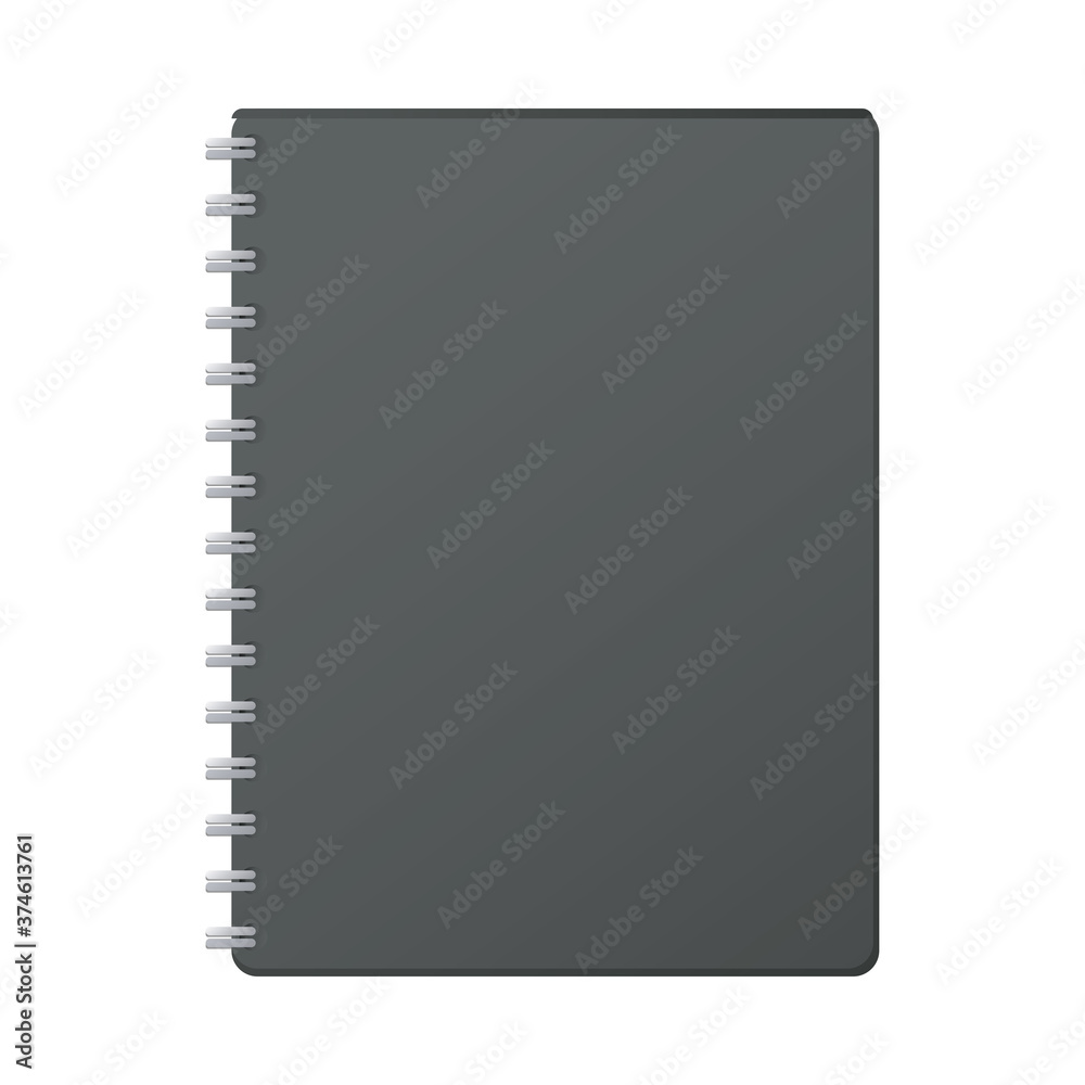 Isolated mockup gray notebook vector design Isolated mockup gray notebook vector design