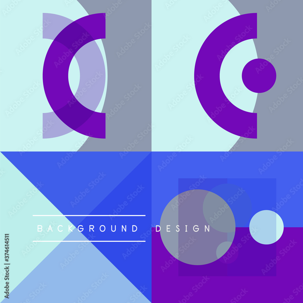 Fototapeta premium Neo memphis geometric pattern with circles, squares and lines. Pop art abstract background for covers, banners, flyers and posters and other templates