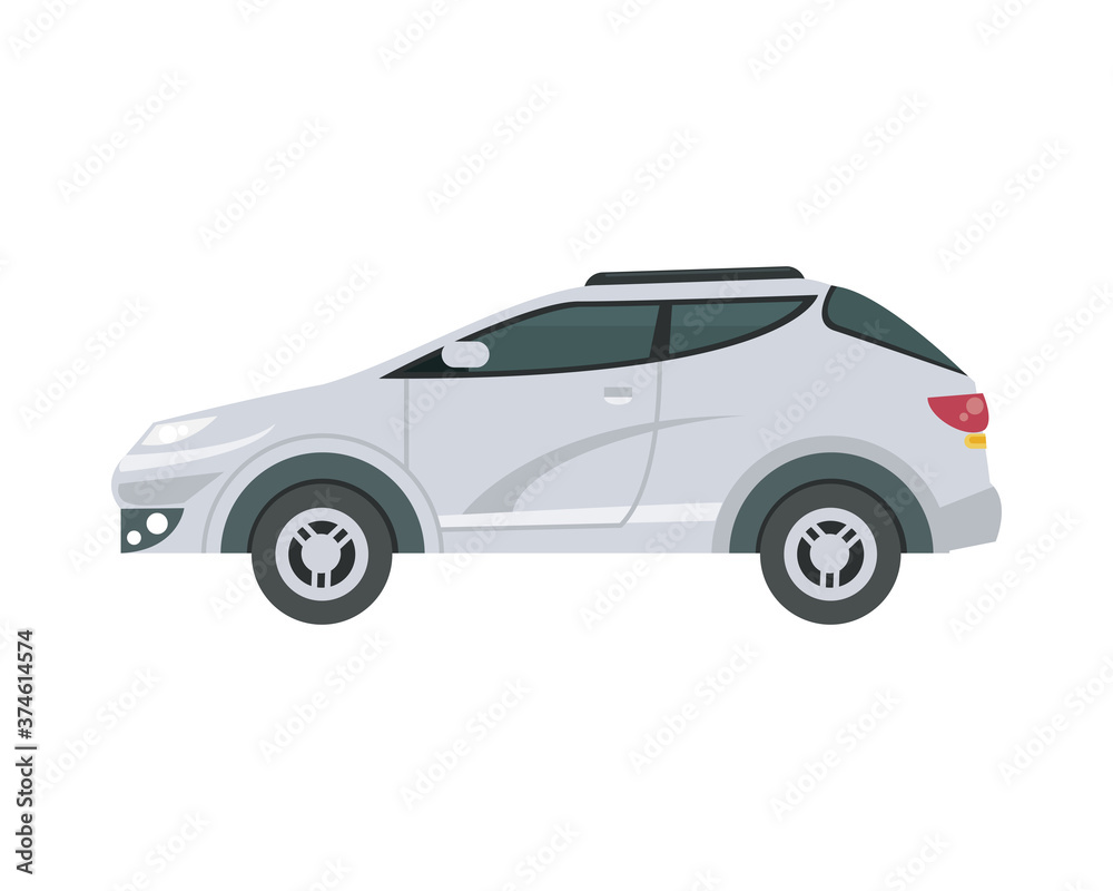 Isolated white car vector design