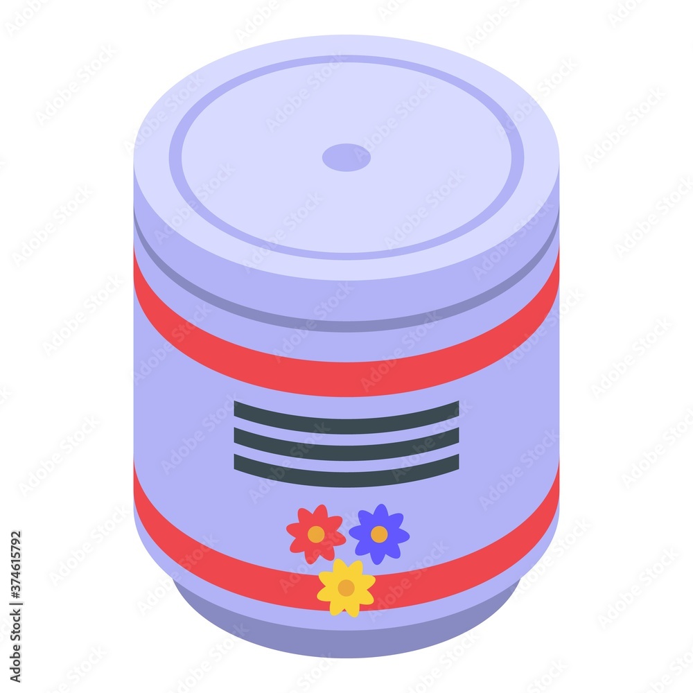 Fertilizer jar icon. Isometric of fertilizer jar vector icon for web design isolated on white background Fertilizer jar icon. Isometric of fertilizer jar vector icon for web design isolated on white background