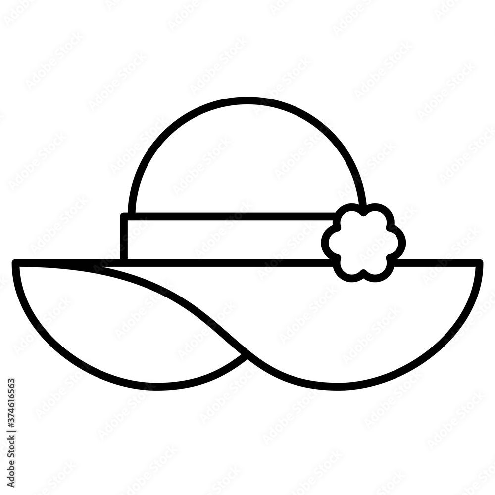 Sun hat icon, Summer vacation related vector Sun hat icon, Summer vacation related vector