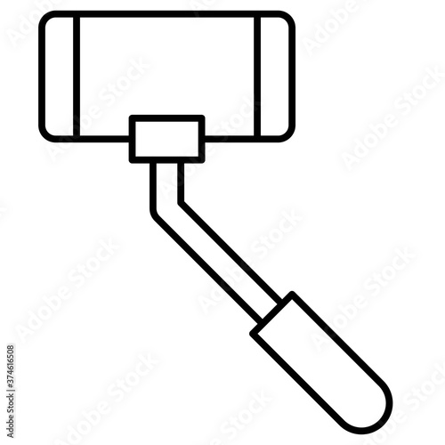 Selfie stick icon, Summer vacation related vector