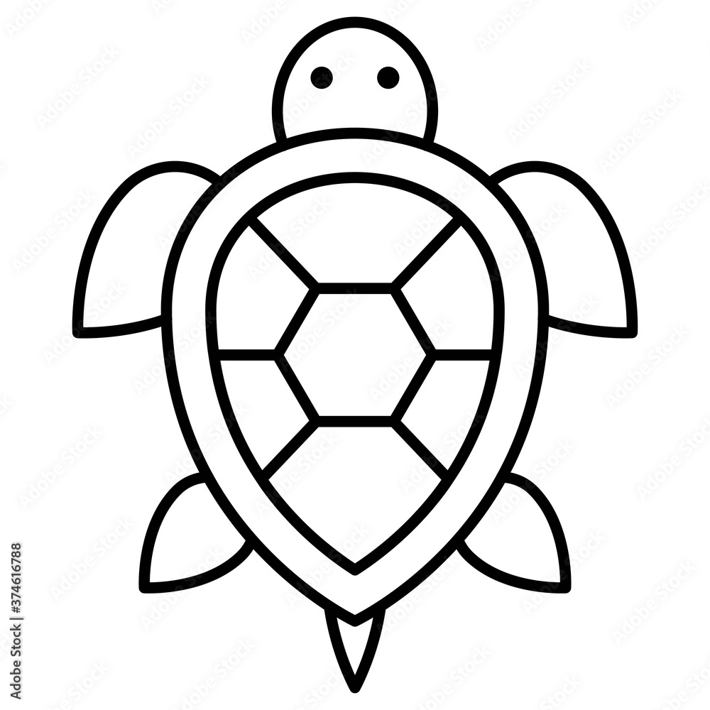 Obraz premium Turtle icon, Summer vacation related vector
