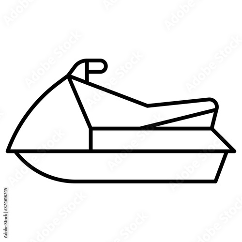 Personal watercraft icon, Summer vacation related vector