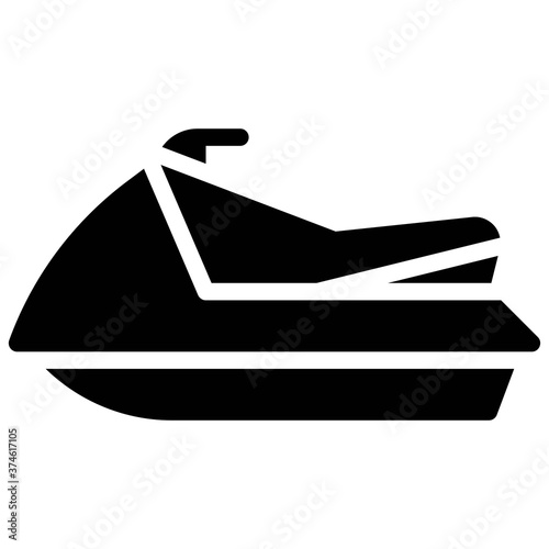 Personal watercraft icon, Summer vacation related vector