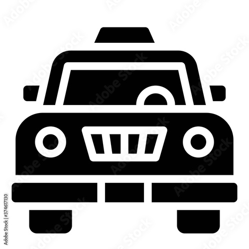 Taxi car icon, Summer vacation related vector