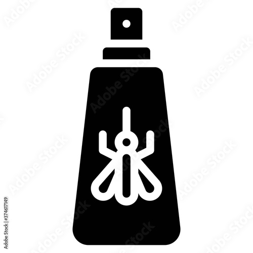 Insect repellent icon, Summer vacation related vector