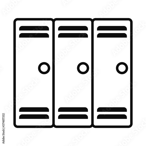 file folders icon, line style