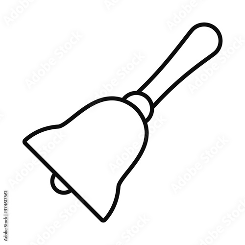 hand bell icon, line style