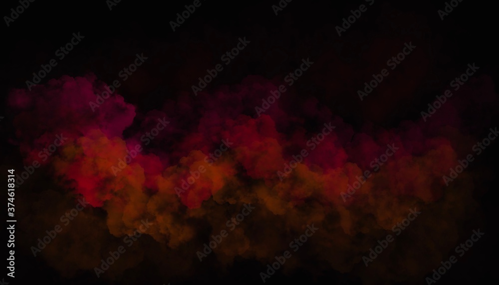 Fototapeta premium 3d red color splash on abstract black background 