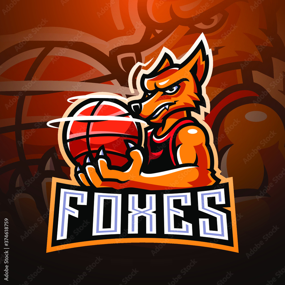 Foxes esport mascot logo design