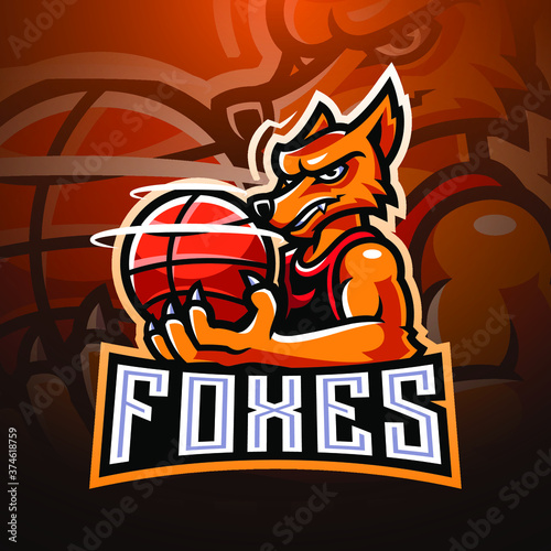 Foxes esport mascot logo design