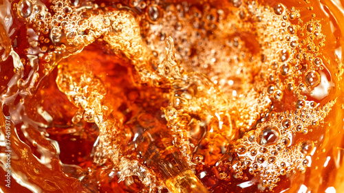 Beer close-up, abstract top...