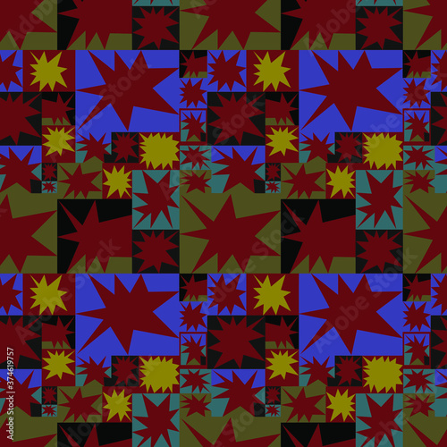 bright wallpaper with a decorative pattern of stars. seamless vector pattern with cartoon pattern