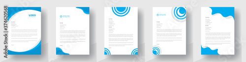 Modern Creative & Clean business style letterhead bundle of your corporate project design.set to print with vector & illustration. 