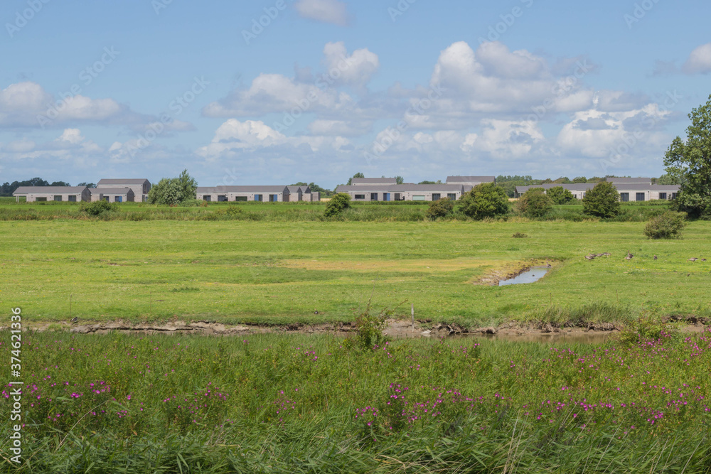 Obraz premium Pellworm Wohnsiedlung