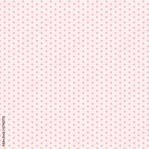 Seamless pattern pink polka dot background
