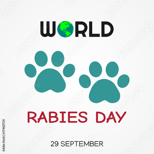 Vector graphic of world rabies day good for world rabies day celebration. flat design. flyer design.flat illustration.