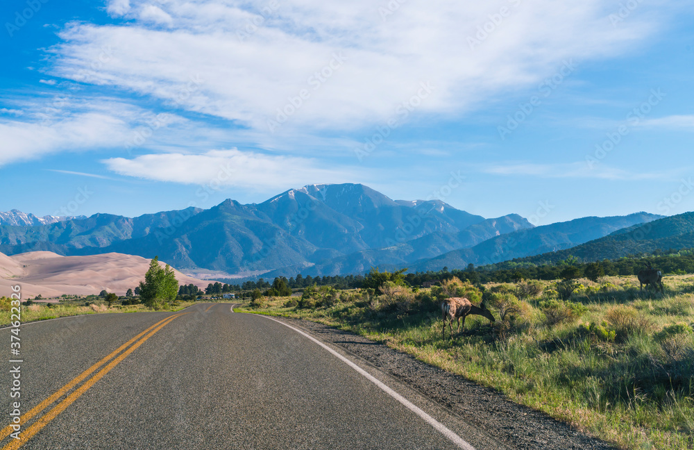 Great sand dune national park on the day,Colorado,usa.