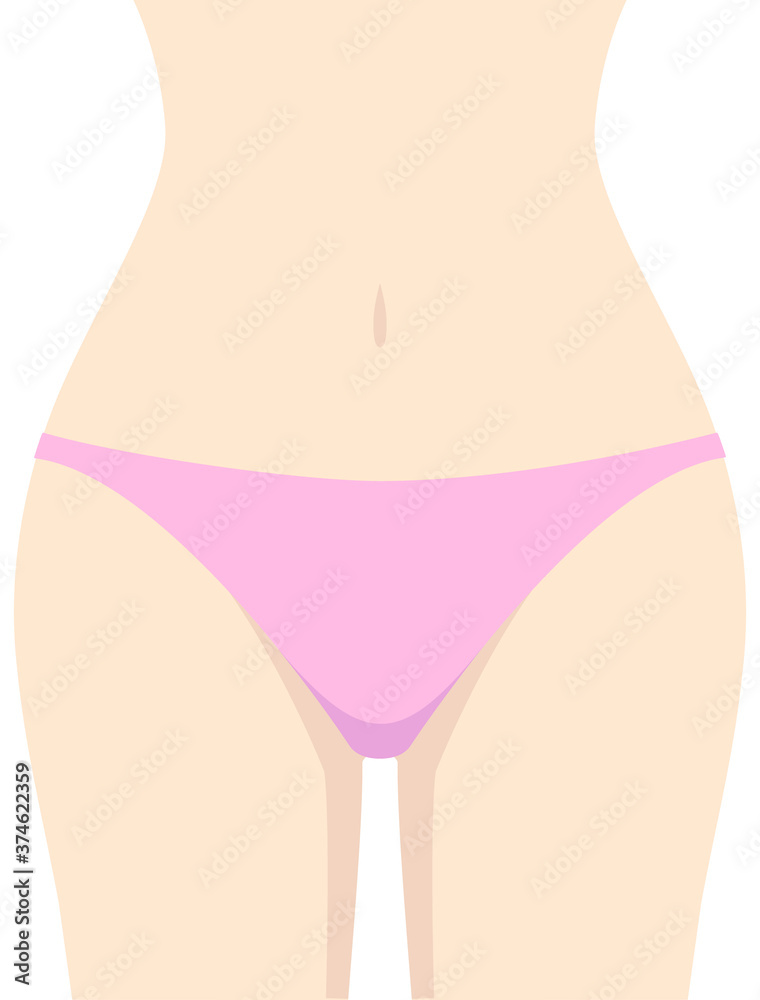 女性のウエスト（線なし）