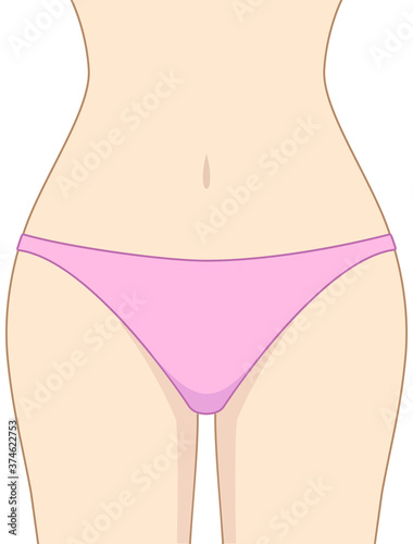 女性のウエスト（線あり）