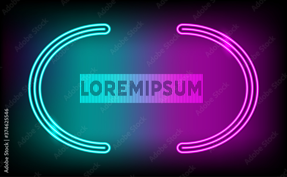 Glowing neon frame design template element background with copy space. Vector Illustration Eps10 Glowing neon frame design template element background with copy space. Vector Illustration Eps10