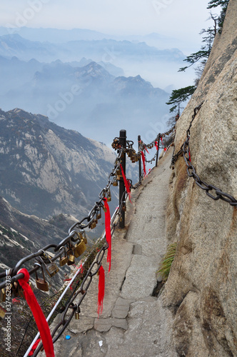 Huashan, view of the most dangerous trail in the world.