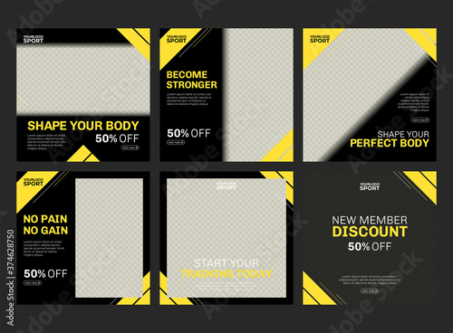 Yellow Post Sport Template Banner