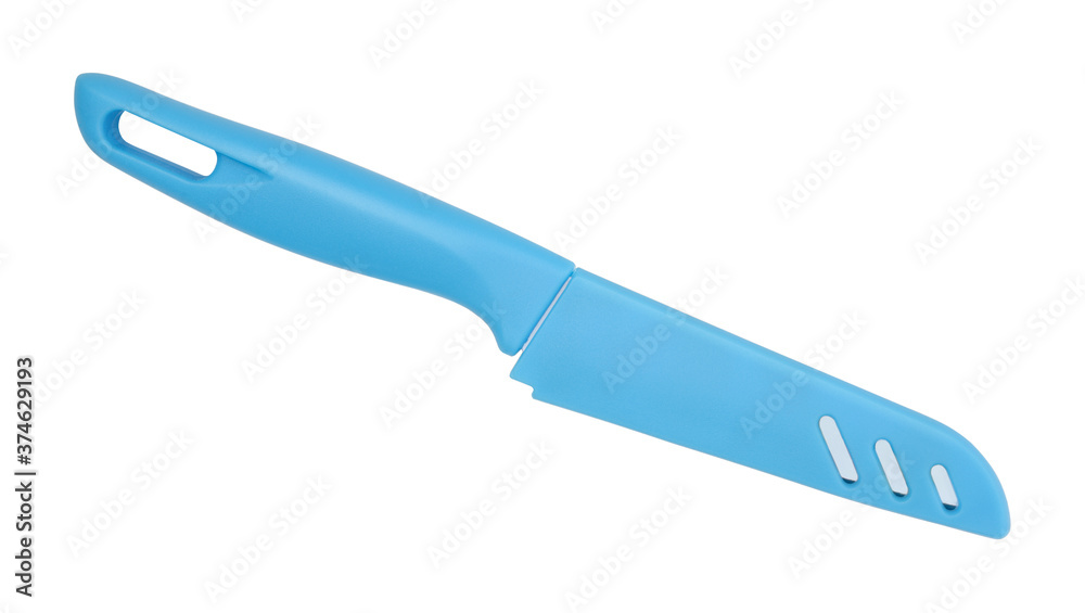 Blue plastic knife isolated. Blue plastic knife isolated.