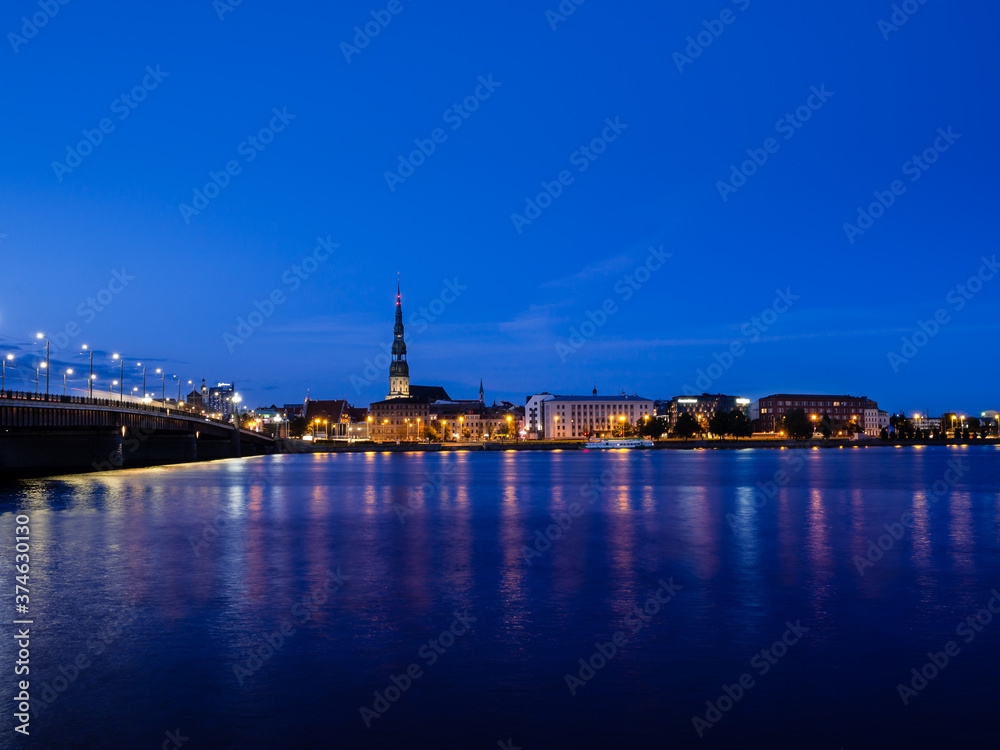 Riga by night