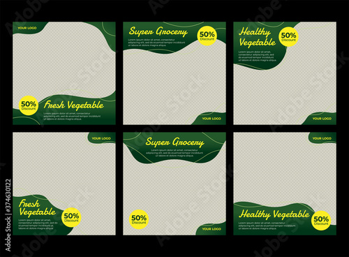 Green Liquid Social Media Post Grocery