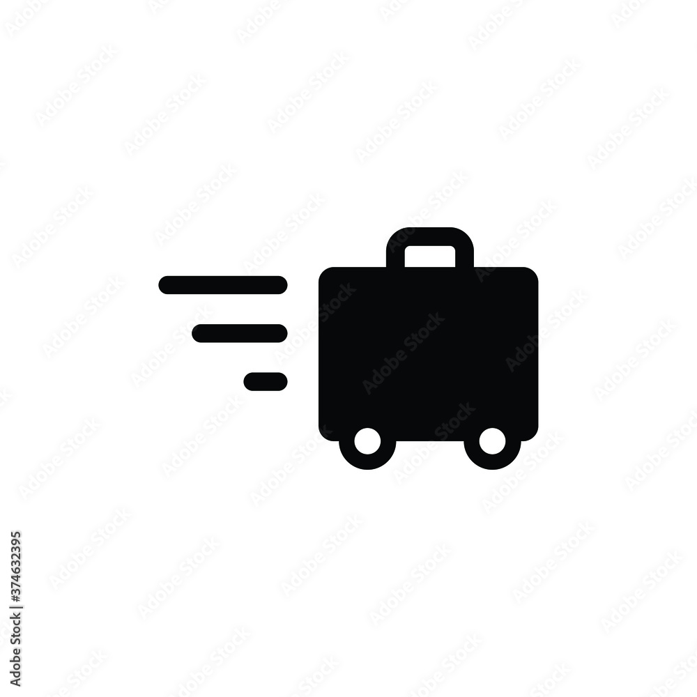 Suitcase icon vector isolated on white Suitcase icon vector isolated on white