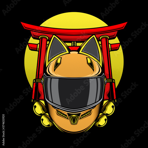 helmet cat ears logo