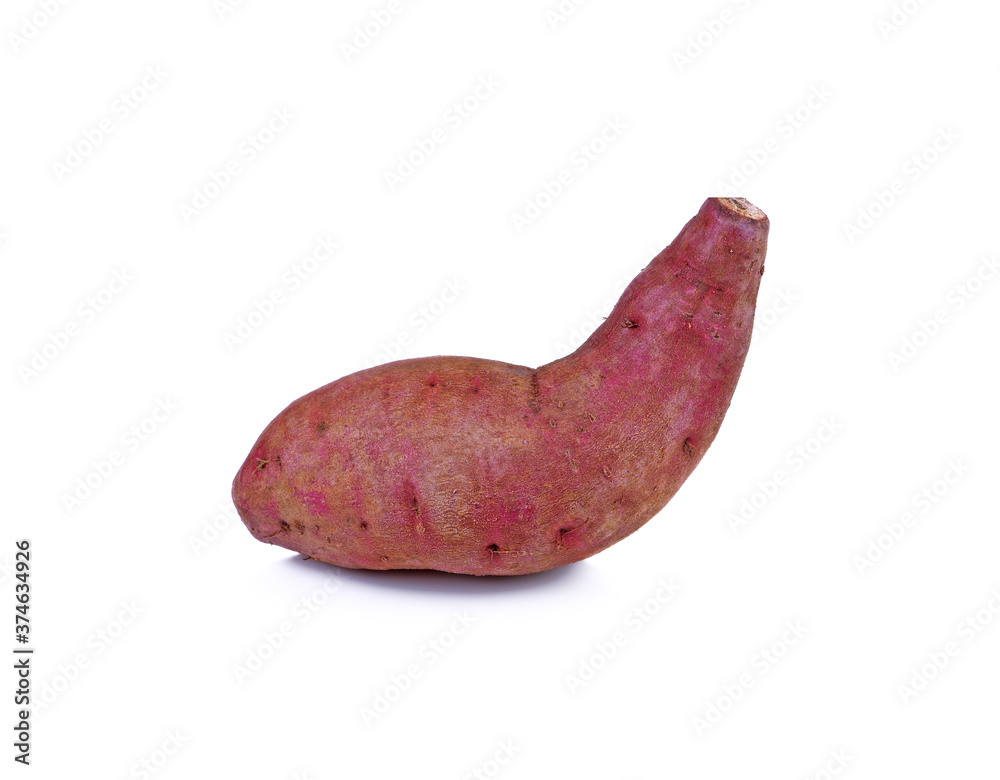 sweet purple potato isolated on a white background sweet purple potato isolated on a white background