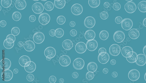 jellyfish lined illustration decor